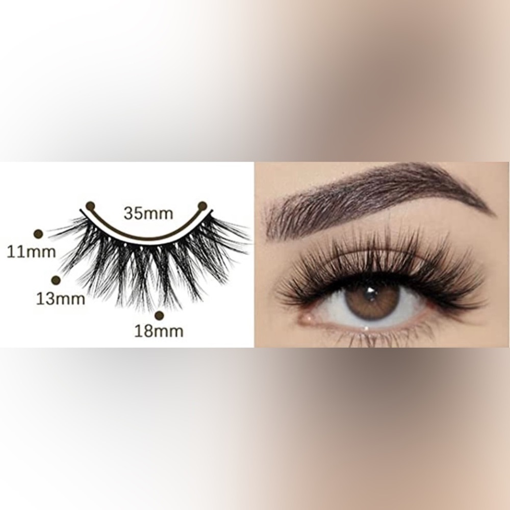 𝅺farred Faux Mink Lashes 3D A09 Medium Length Vegan Eyelashes